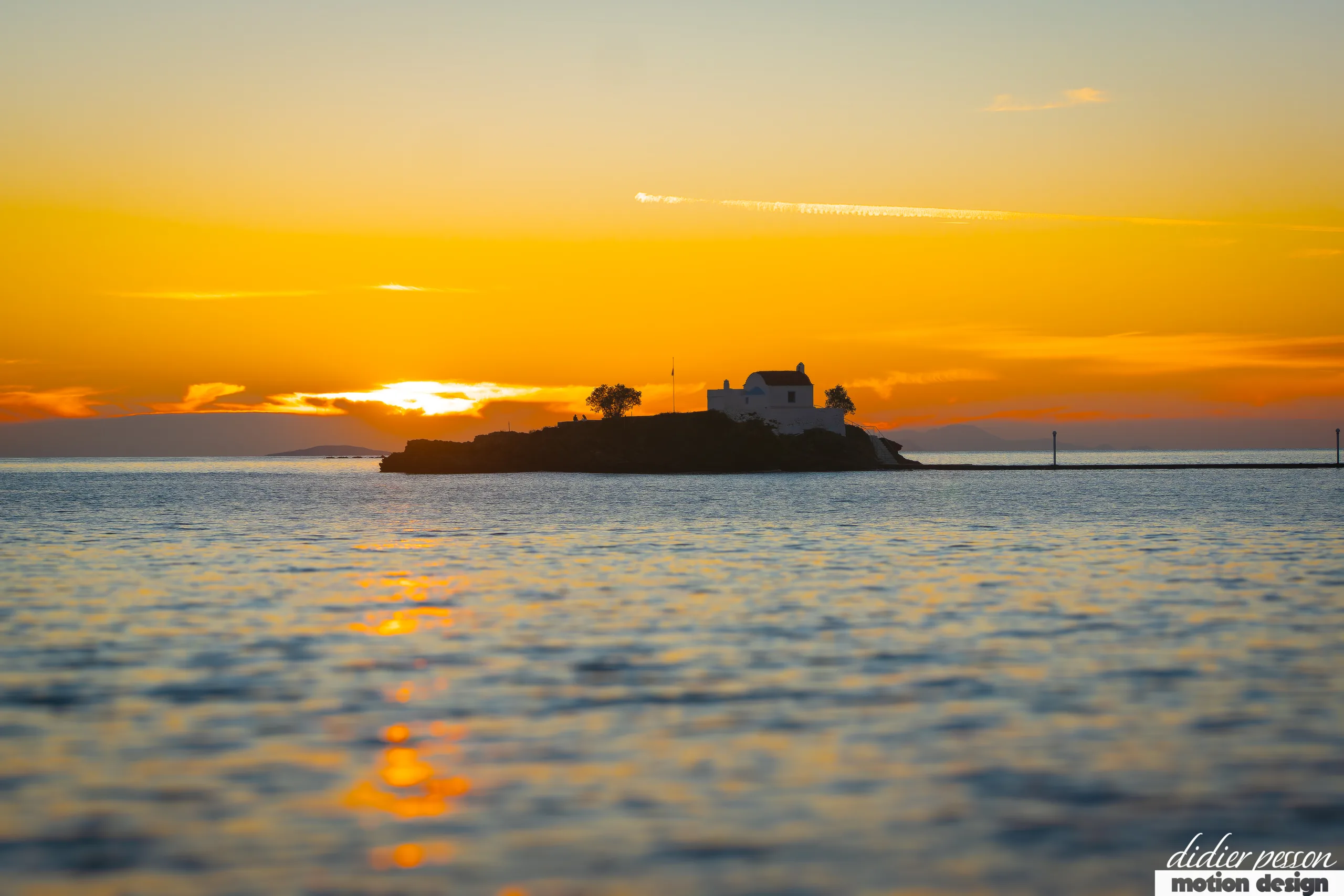 Sunset over Aghios Isodoros in Leros island Sunset over Aghios Isodoros in Leros island